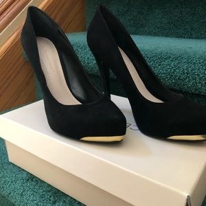 BCBG Black Kid-Suede shoes